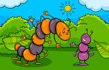 ant and caterpillar insect cartoon characters
