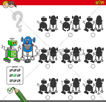 educational shadow game with robots