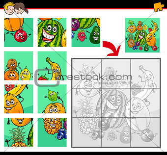 jigsaw puzzles with fruit characters