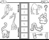 find biggest animal game for coloring