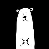 White bear, sketch for your design