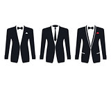 Men formal suit on a white background.