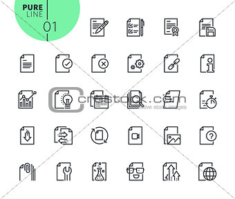 Set of text editing and document formatting  icons