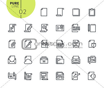 Set of office workflow icons