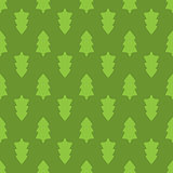 Christmas fir tree seamless pattern