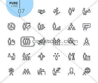 Set of business people concept icons