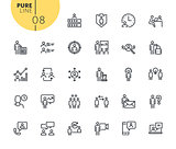 Set of business management icons