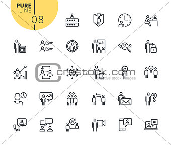 Set of business management icons
