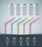 Five cocktail tube - business infographic