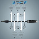 Business Infographics. Pen icon.