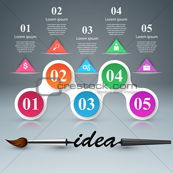 Brush, idea icon. Business infographics.