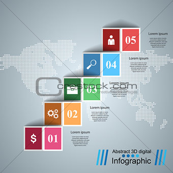 Business, maps Infographics origami style Vector illustration.
