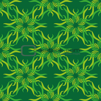 Seamless abstract vintage bright green pattern