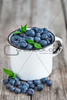Blueberry in mug