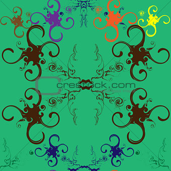 Seamless abstract pattern with with swirls