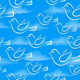Seamless with Birds in Sky