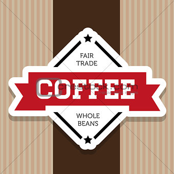 Fair trade Coffee vintage label
