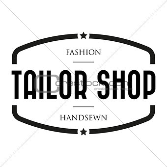 Tailor shop vintage stamp logo