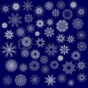 Different Winter Snowflakes