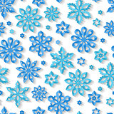 Seamless winter snowflake pattern.
