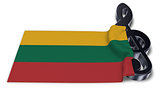 clef symbol and flag of lithuania - 3d rendering