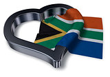 flag of the Republic of South Africa and heart symbol - 3d rendering