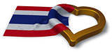 flag of thailand and heart symbol - 3d rendering