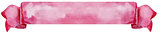 Watercolor pink ribbon