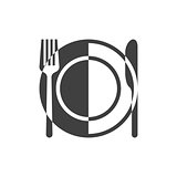 Plate and cutlery icon