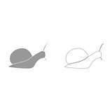 Snail silhouette it is icon .