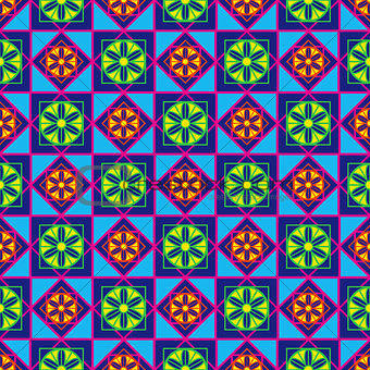 Geometric seamless multicolor pattern