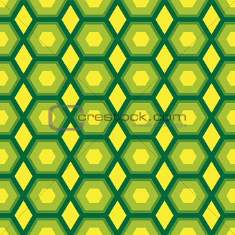 Abstract seamless pattern with hexagonal shapes