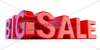 Big sale 3D red text