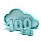 Cloud computing and database. 100 GB capacity