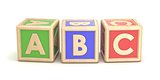 Letter blocks ABC. 3D
