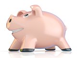 Piggy bank concept, Ceramic pig. 3D