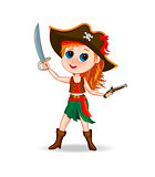 Cute girl pirate