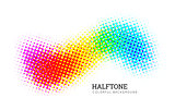 Abstract colorful halftone vector background