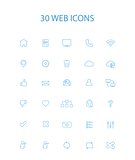 30 Blue Color Simple Web Icons