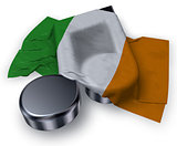 music note symbol and irish  flag - 3d rendering