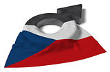 mars symbol and flag of the czech republic - 3d rendering