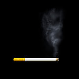 smoking cigarette side view