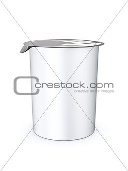typical plastic cup with closed foil
