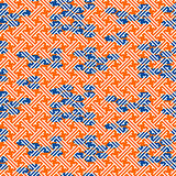 Japanese pattern in blue and orange colors.