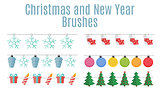 Christmas and New Year Party Flags, Buntings,  Brushes for Creat