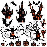 Halloween silhouettes set
