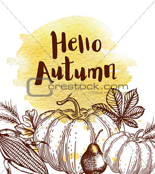 Vintage autumn background