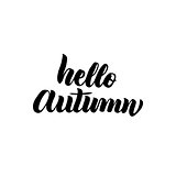 Hello Autumn Handwritten Lettering
