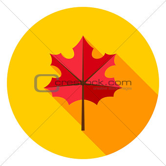 Maple Leaf Circle Icon