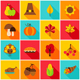 Thanksgiving Day Colorful Icons